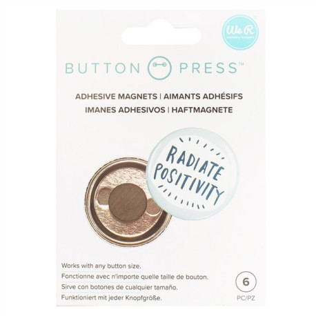 Button Press Adhesive Magnets 6pz We R Memory Keepers