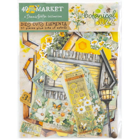 49 and Market Botanical Buzz Die-Cut Elements 50pz