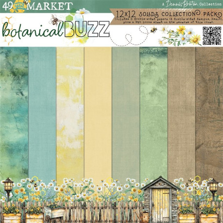 49 and Market Botanical Buzz Solids Collection Pack 30x30cm