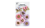Little Birdie Arcadia Paper Flowers Fairy Sparkle 8pz