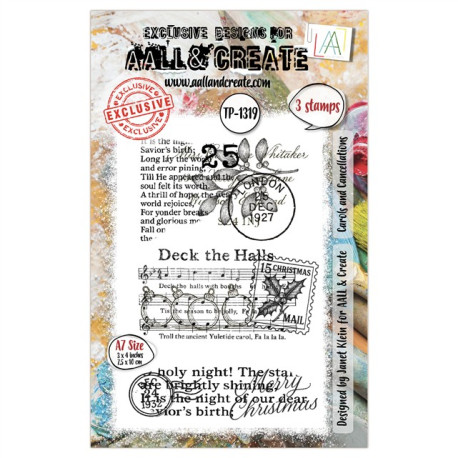 AALL & Create Stamp Set A7 1319 Carols and Cancellations