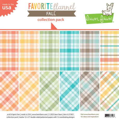 LAWN FAWN Favorite Flannel Fall Collection Pack 30x30m