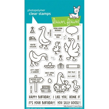 LAWN FAWN Silly Goose! Clear Stamps