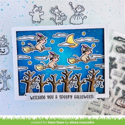 LAWN FAWN Halloween Mice Clear Stamps
