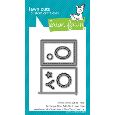 LAWN FAWN Knock Knock, Who's There? Rectangle Door Add-On Cuts