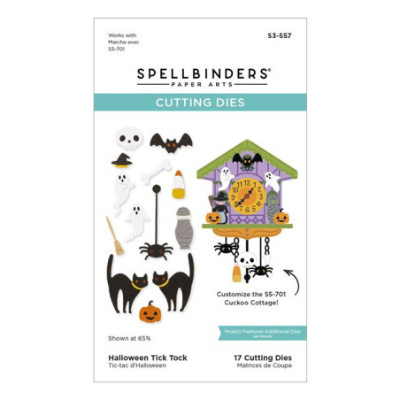 Spellbinders Halloween Tick Tock Etched Dies