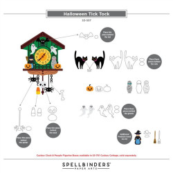 Spellbinders Halloween Tick Tock Etched Dies