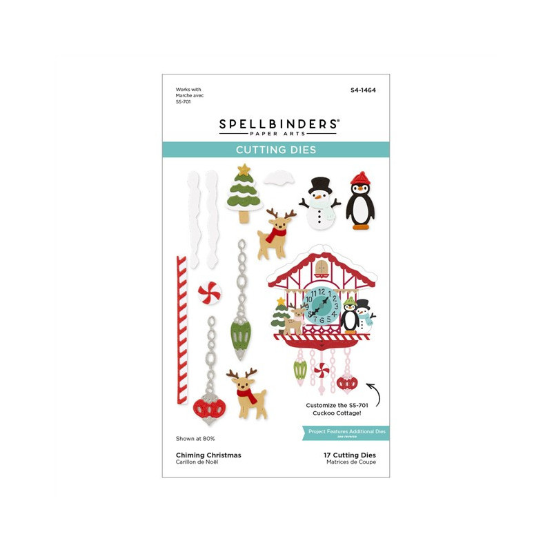 Spellbinders Chiming Christmas Etched Dies