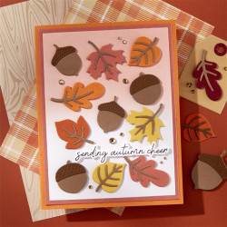 PREORDINE!! Spellbinders Falling Leaves Etched Dies