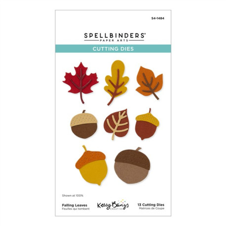 PREORDINE!! Spellbinders Falling Leaves Etched Dies