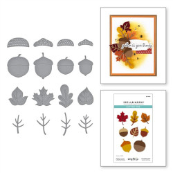 PREORDINE!! Spellbinders Falling Leaves Etched Dies