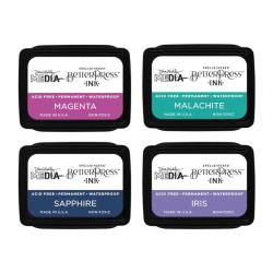 Spellbinders Happy BetterPress Ink Mini Set by Dina Wakley 4pezzi