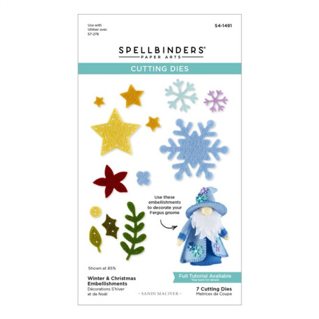 Spellbinders Winter & Christmas Embellishments Etched Dies