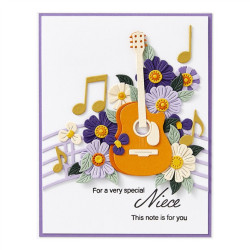 Spellbinders Majestic Guitar Etched Dies