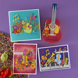 Spellbinders Mini Musical Instruments Etched Dies