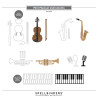 Spellbinders Mini Musical Instruments Etched Dies