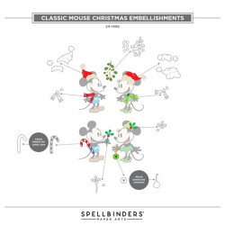 Spellbinders Classic Mouse Christmas Embellishments Etched Dies