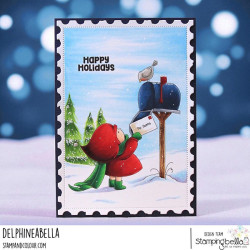 Stamping Bella Bundle Girl Sending a Letter to Santa