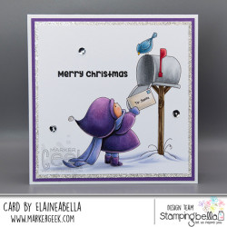 Stamping Bella Bundle Girl Sending a Letter to Santa