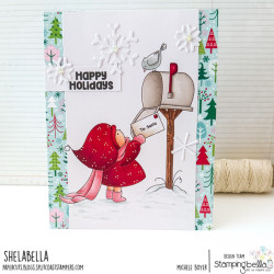 Stamping Bella Bundle Girl Sending a Letter to Santa