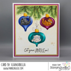 Stamping Bella Oddball Bauble Cats 3pezzi