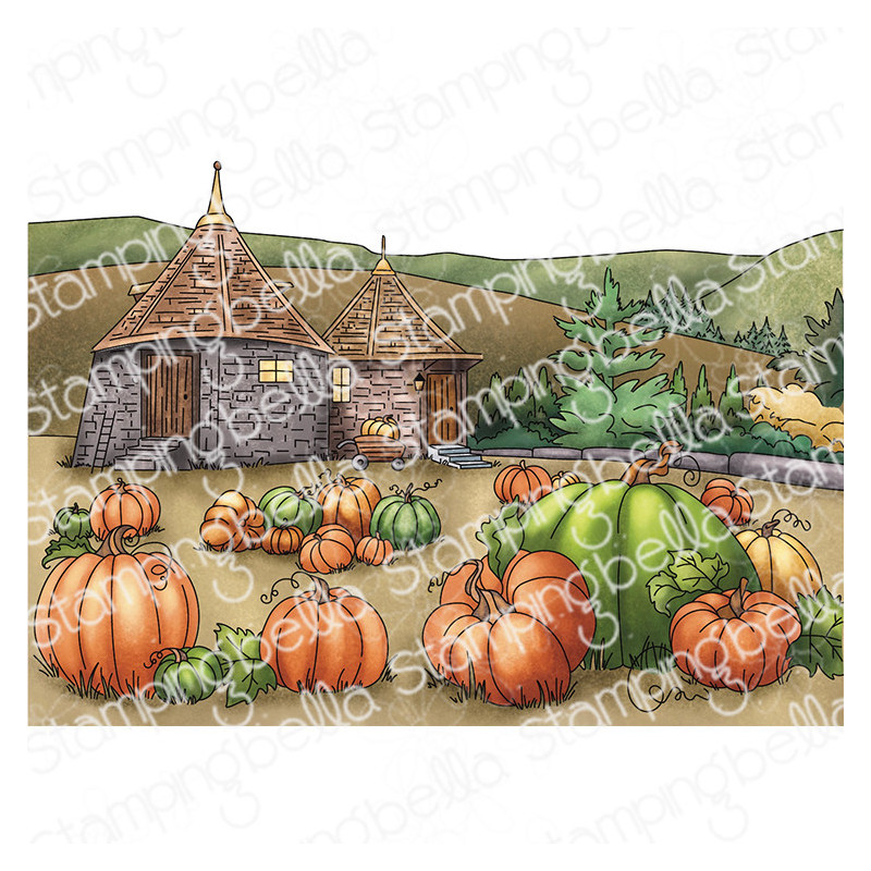 Stamping Bella Pumpkin Patch Hut Backdrop