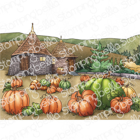 Stamping Bella Pumpkin Patch Hut Backdrop