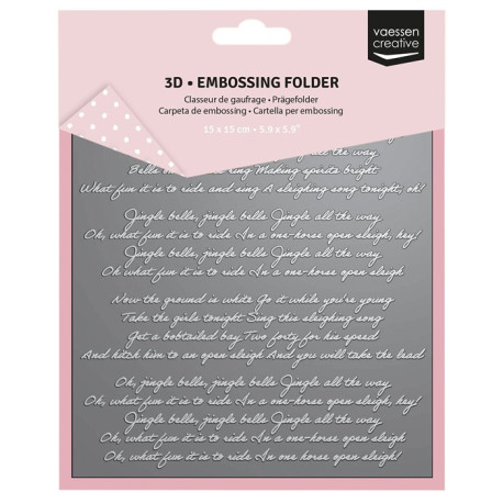 Vaessen Creative Embossing Folder Jingle Bells