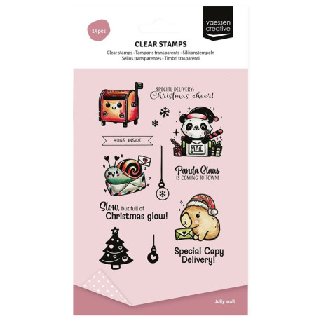 Vaessen Creative Panda Claus Clear Stamps