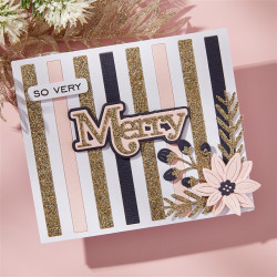 Spellbinders Merry Sentiments Clear Stamp & Die Set by Lisa Horton