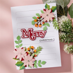 Spellbinders Merry Sentiments Clear Stamp & Die Set by Lisa Horton