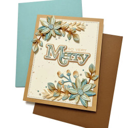 Spellbinders Merry Sentiments Clear Stamp & Die Set by Lisa Horton