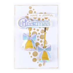 Spellbinders Christmas Sentiments Clear Stamp & Die Set by Lisa Horton
