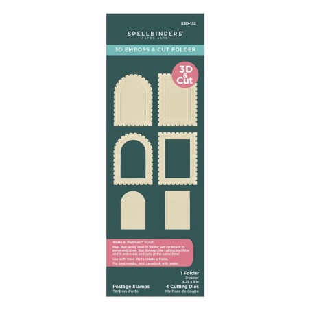 Spellbinders Postage Stamps 3D Emboss & Cut Folder