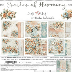 Craft o' Clock Sprites Of Harmony Paper COLLECTION and BASIC designs Set 20x20cm 24fg