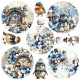 Craft o' Clock Jolly Season Paper COLLECTION and BASIC designs Set 20x20cm 24fg