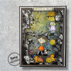 AALL & Create Stamp Set A7 1296 Too Cute Spook