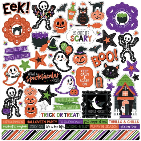 Echo Park Ghosts And Goblins Element Sticker 30x30cm
