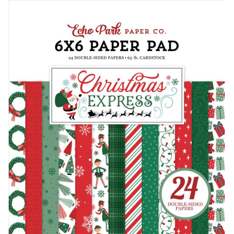 Echo Park Christmas Express Paper Pad 15x15cm