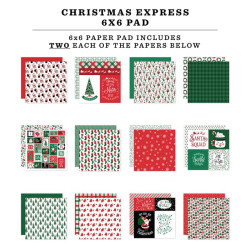 Echo Park Christmas Express Paper Pad 15x15cm