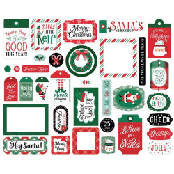 Echo Park Christmas Express Frames & Tags 34pz