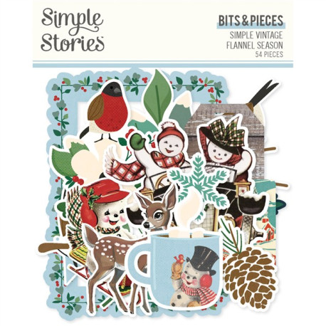 Simple Stories Simple Vintage Flannel Season Bits & Pieces 54pz