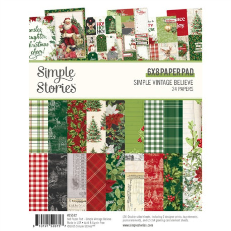 Simple Stories Simple Vintage Believe Paper Pad 15x20cm