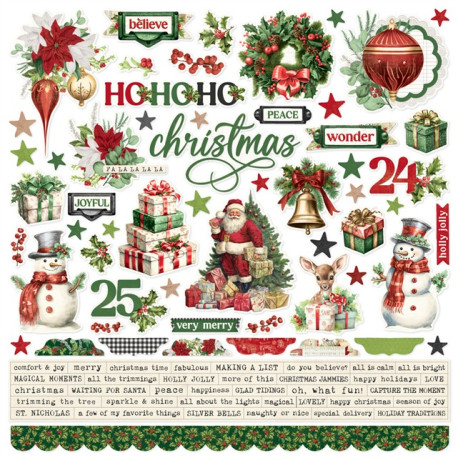 Simple Stories Simple Vintage Believe Cardstock Stickers 30x30cm