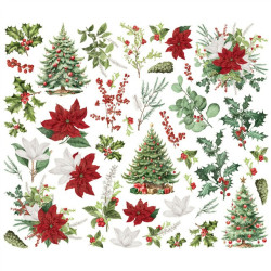 Simple Stories Simple Vintage Believe Floral Bits & Pieces 43pz