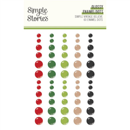 Simple Stories Simple Vintage Believe Glossy Enamel Dots