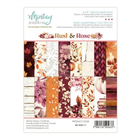 Mintay Papers Rust & Rose Add-On Paper Pack 15x20cm
