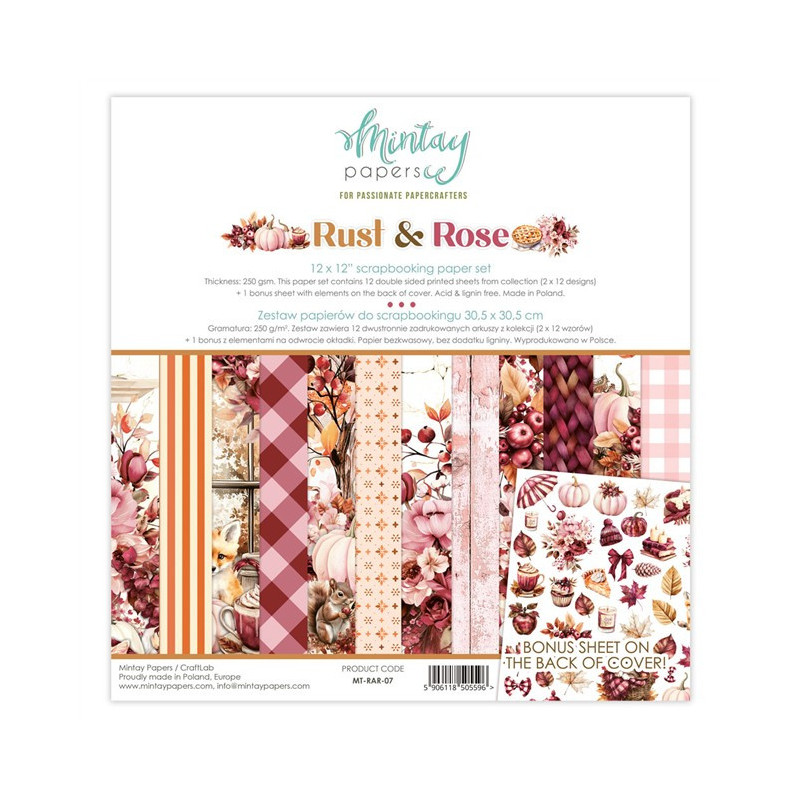 Mintay Papers Rust & Rose Paper Pad 30x30cm