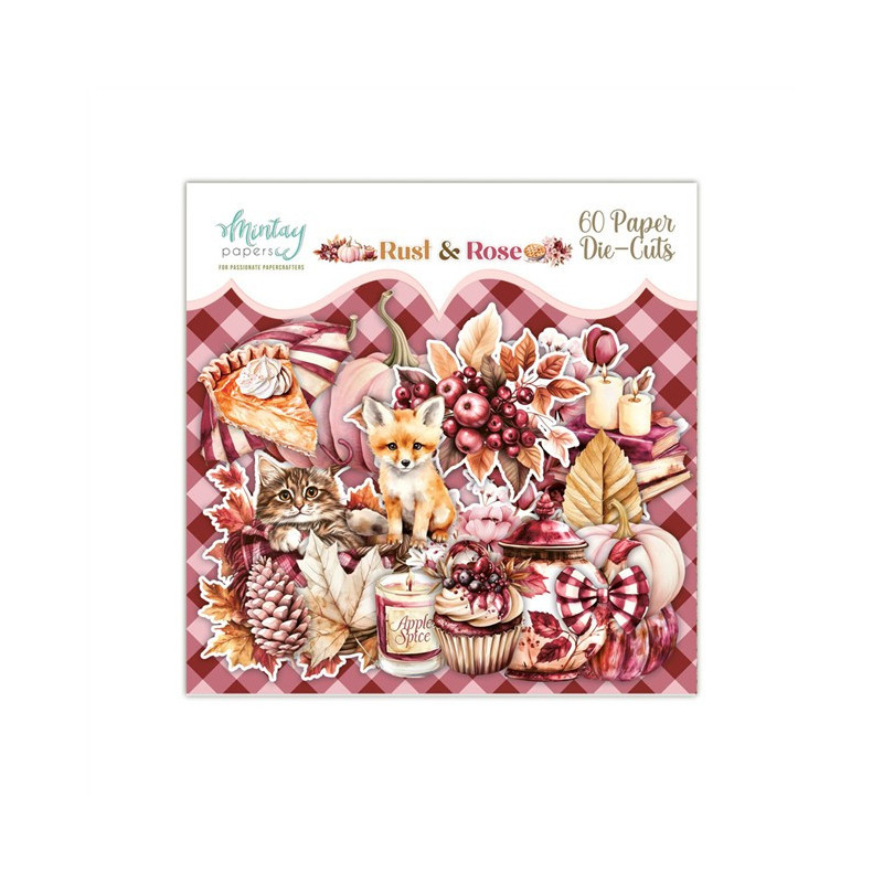 Mintay Papers Rust & Rose Paper Die-Cuts 60pz