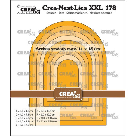 Crealies Crea-Nest-Lies XXL Dies No. 178 Arches Smooth